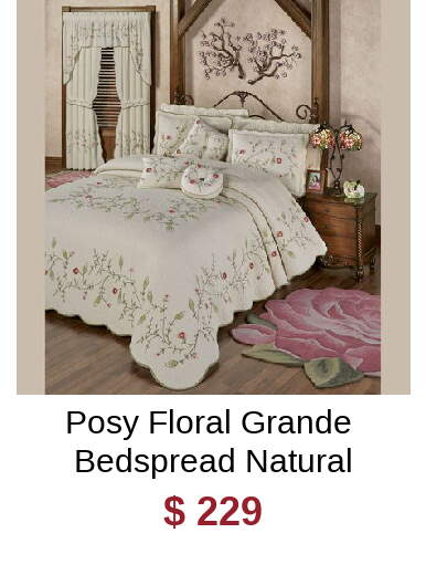  Widflowers Grande Bedspread Ivory $ 229 
